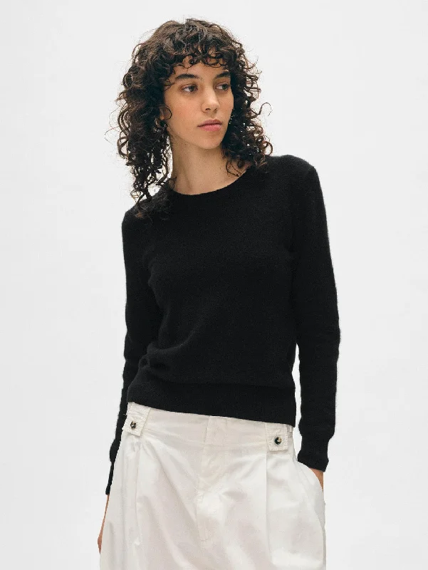 Essential Cashmere Crewneck Sweater - Black