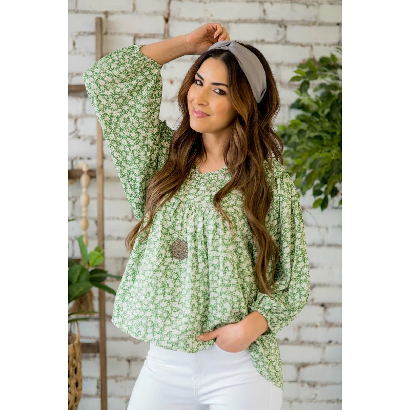 Field Of Daisies Bibbed Blouse