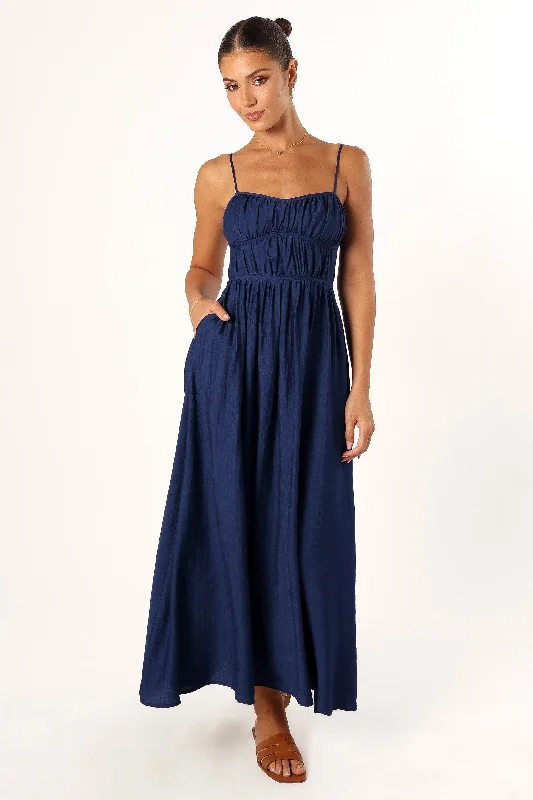 Kelani Luxi Midi Dress - Navy