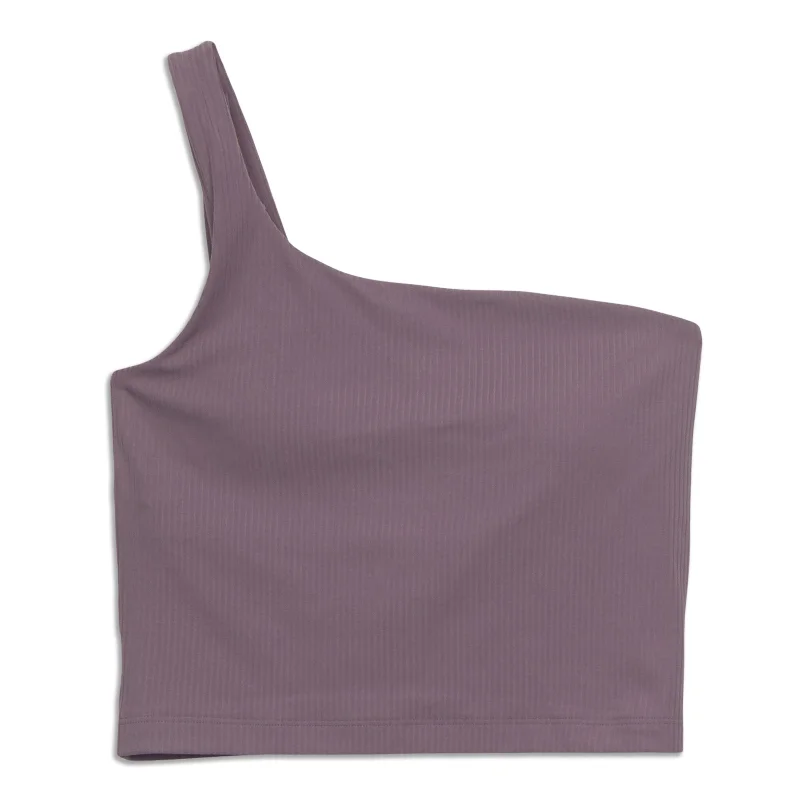 Ribbed Asymmetrical Yoga Tank Top - Resale