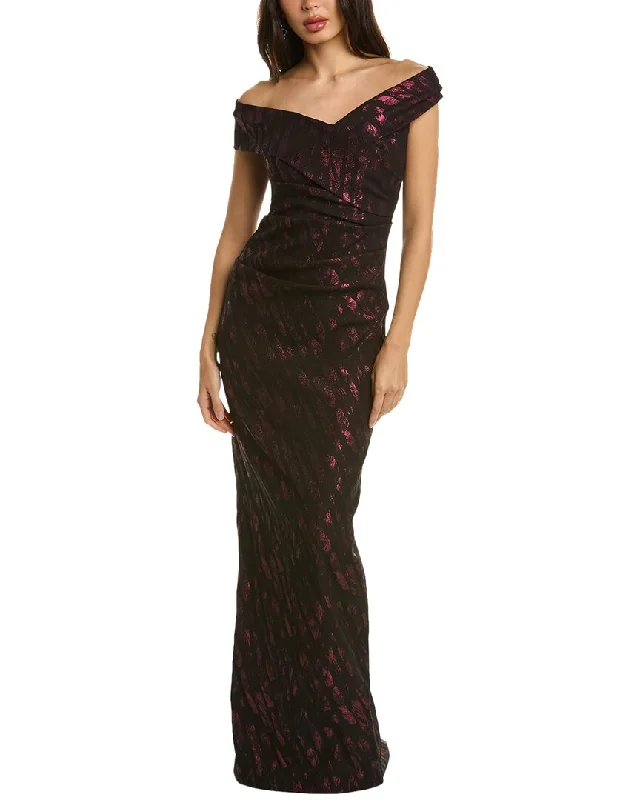 Teri Jon by Rickie Freeman Jacquard Gown