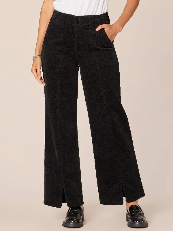 "Ab"solution Skyrise Slit Hem Wide Leg Pants with Center Front Seam