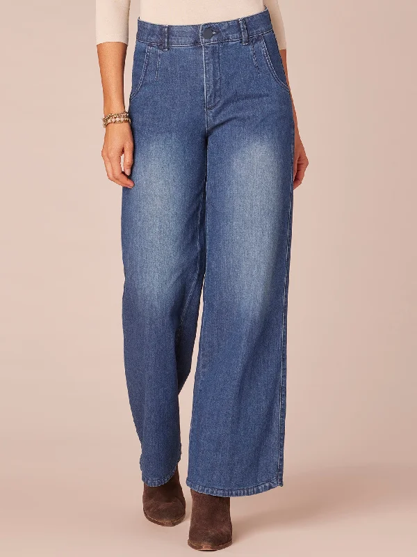 "Ab"solution Skyrise Tulip Hem Wide Leg Jeans