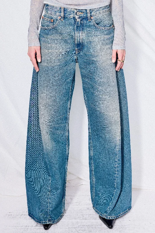 Blue Denim Oversized Jeans