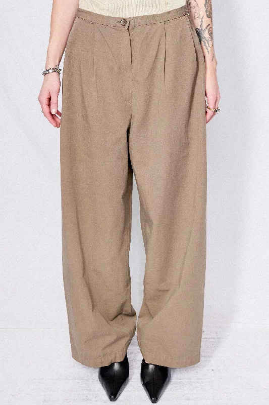 Dark Olive Straight Trousers