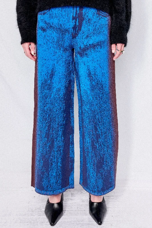 Electric Blue Zahra Wide Leg Pants