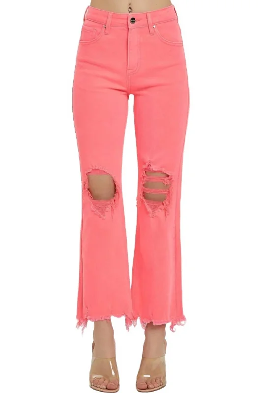 Hailey Straight Jeans In Coral