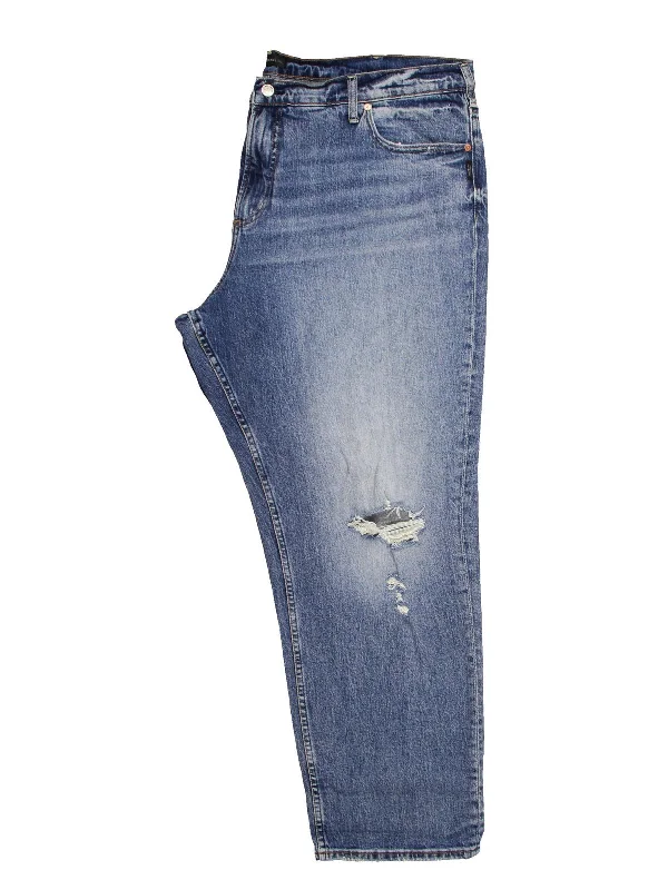 Plus Womens Denim Destroyed Boyfriend Jeans