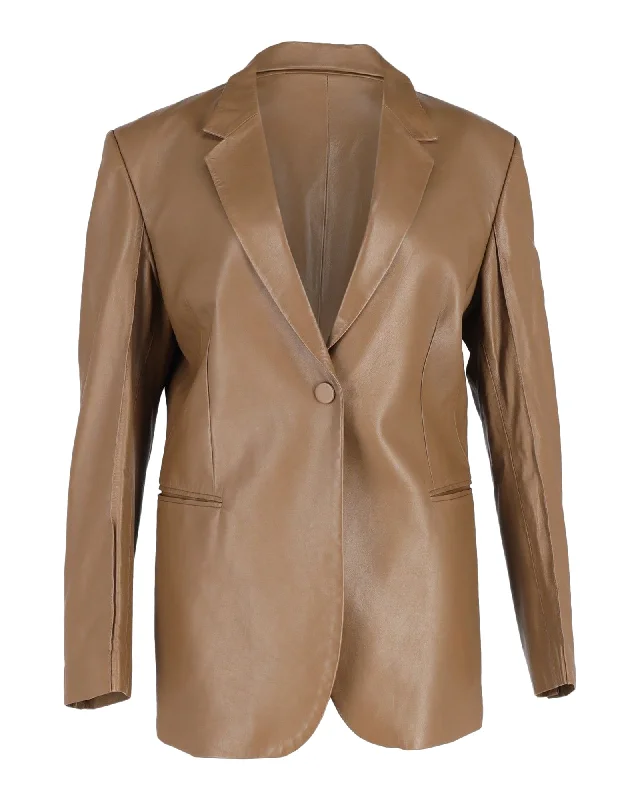 Petar Petrov Blazer in Brown Leather