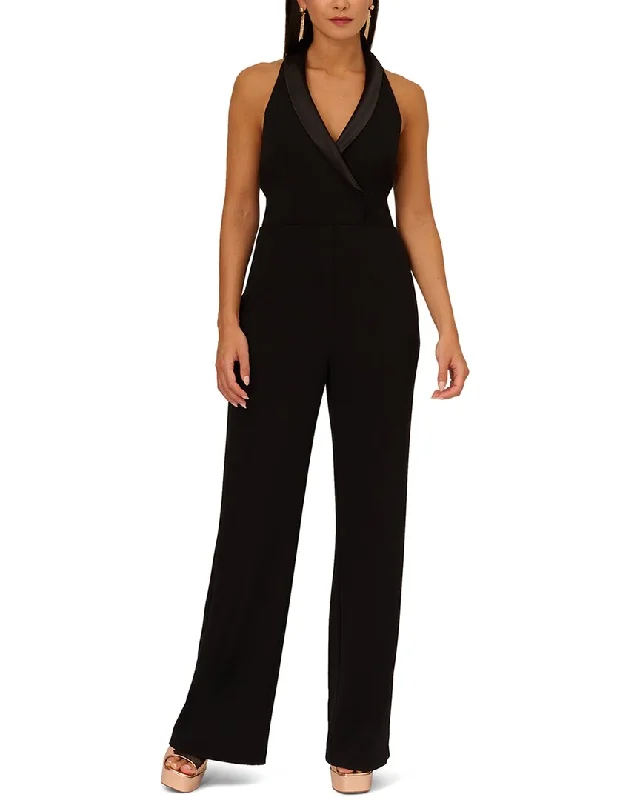 Aidan Mattox Slim Leg Tuxedo Jumpsuit