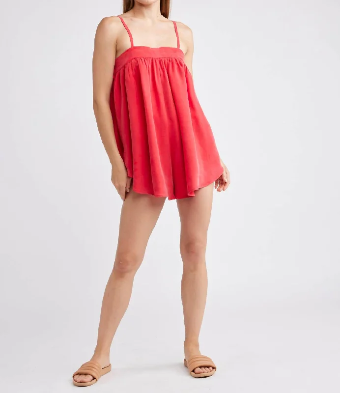 Freya Romper In Red