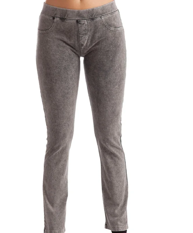 Mid Rise Jegging In Light Gray