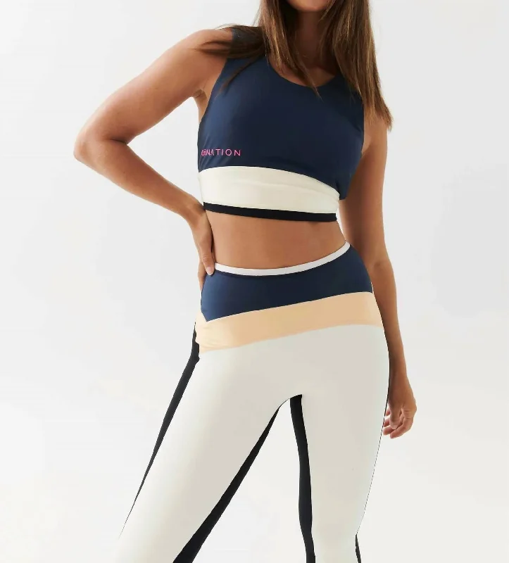 Outline Sports Bra In Midnight Navy