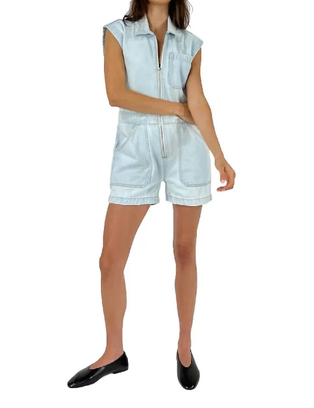 Samantha Utility Romper In Desert Island