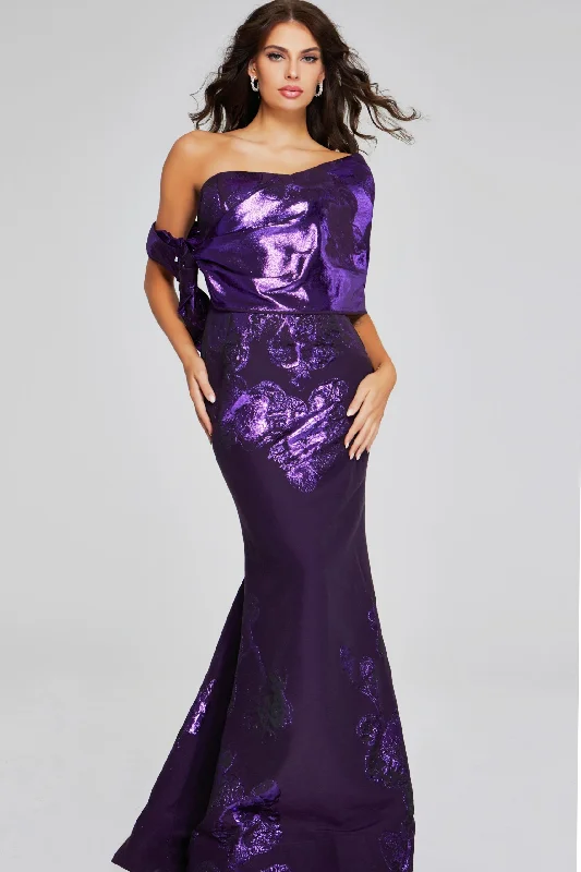 Jovani 40318 Long Metallic mermaid Evening Formal Porm Dress