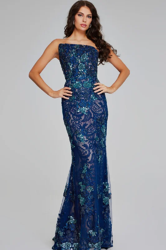 Jovani 40847 Long Mermaid Sequin Beaded Formal Evening Prom Dress