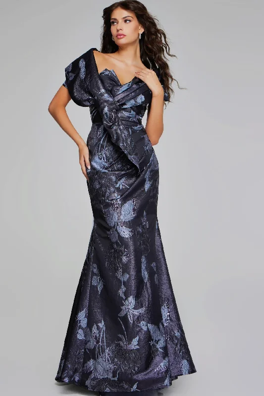 Jovani40309 Metallic Formal Long Mermaid Evening Prom Dress